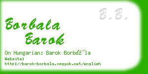 borbala barok business card